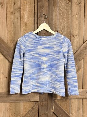 Place Soft Blue and White Marled Knit Sweater
